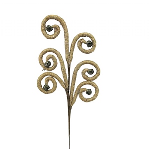 Jute Bell Spray - Natural (53cm)