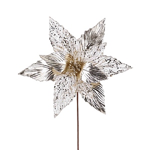 Velvet Jewel Poinsettia Stem - Champagne (51cm)