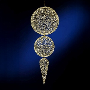 Micro LED Ball Finial Drop - Warm White (48")