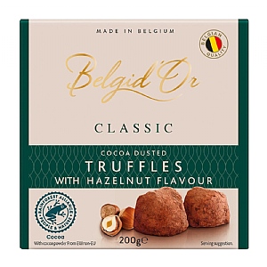 Belgid'Or Belgian Cocoa Dusted Hazelnut Truffles (200g)