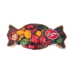 Trefin Sweet Shaped Basket with Wrapped Toffees and Chocolates (250g)