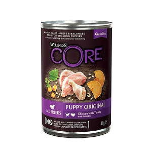Wellness CORE® Wet Puppy Food Duo Protein Chicken with Turkey & Pumpkin (400g)