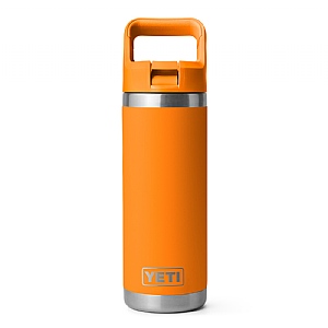 YETI Rambler 18oz (532ml) Bottle with Colour-Matched Straw Cap - King Crab Orange