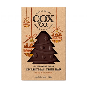 Cox&Co 47% Clolumbian Cacao Miso & Caramel Christmas Tree Bar (50g)