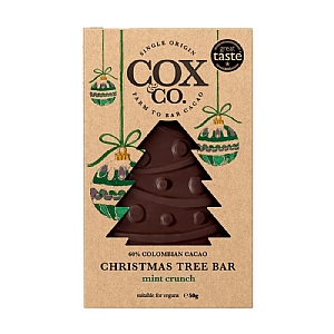 Cox&Co 60% Colombian Cacao Mint Crunch Christmas Tree Bar (50g)