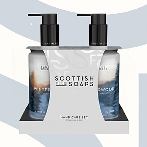 Scottish Fine Soaps Winterwood Spiced Caramel, Vanilla & Musk Hand Care Set (2x300ml)