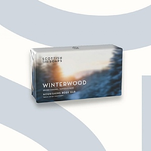 Scottish Fine Soaps Winterwood Spiced Caramel, Vanilla & Musk Wrapped Soap Bar (220g)