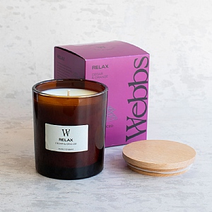 Webbs 'Relax' Scented Candle (Cedar & Orange)