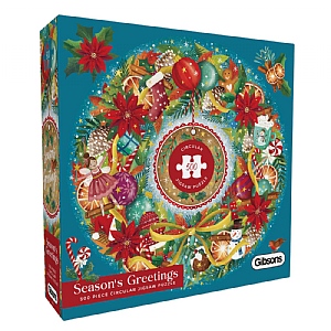 Gibsons Claire Mcelfatrick Seasons Greetings Circular Jigsaw Puzzle (500 piece)
