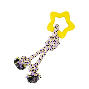 Ancol Playtime Ropey Star - Yellow Multicolour