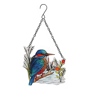 Cut Glass Hanging Suncatcher - Kingfisher