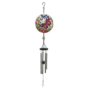 Small Glass Suncatcher Windchime - Butterfly