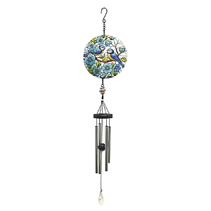 Small Glass Suncatcher Windchime - Blue Tit