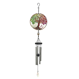 Small Glass Suncatcher Windchime - Tree of Life