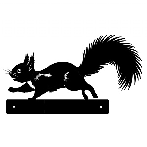  Metal Peeking Wildlife Silhouette - Squirrel