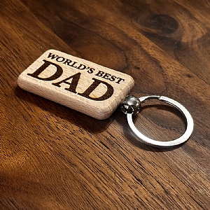 Wooden Keyring Worlds Best Dad