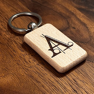Wooden Keyring Geometry A
