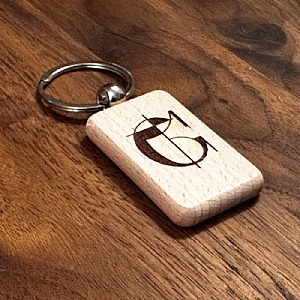 Wooden Keyring Geometry C