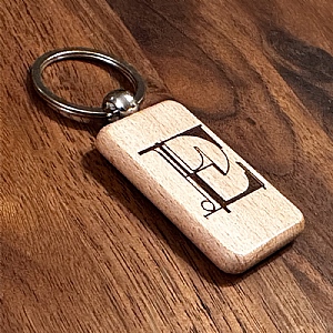 Wooden Keyring Geometry E