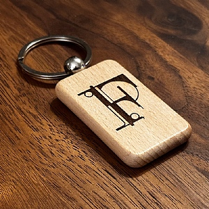 Wooden Keyring Geometry F