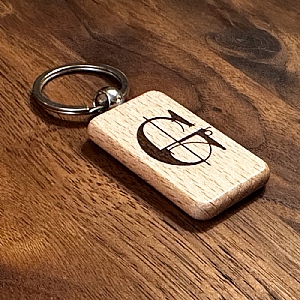 Wooden Keyring Geometry G