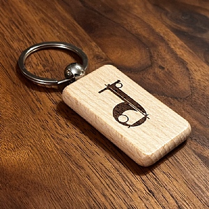Wooden Keyring Geometry J