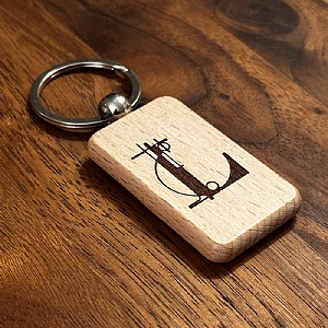 Wooden Keyring Geometry L
