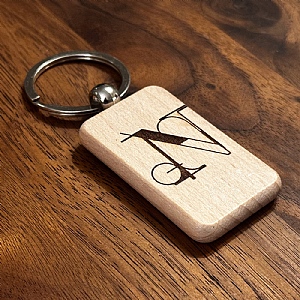 Wooden Keyring Geometry N