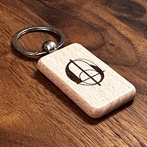Wooden Keyring Geometry O