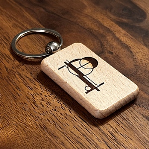 Wooden Keyring Geometry P