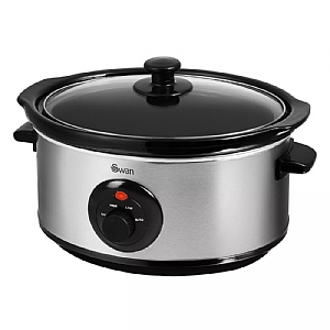 Swan 3.5 Litre Stainless Steel Slow Cooker (3.5L)