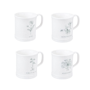 Mary Berry English Garden Birds Espresso Mugs (Set of 4 )
