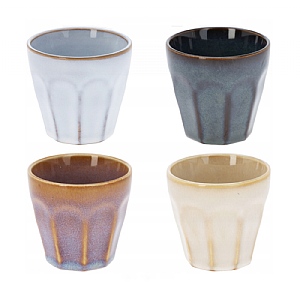 Reactive Glaze Tumbler Cups (90ml) - Set of 4