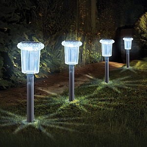 Smart Solar RayLite Solar Stake Lights (4 PC Carry Pack)