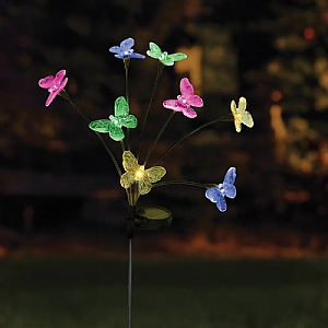 Smart Solar 8-Stem FlutterLights Stake Light - Multi Coloured