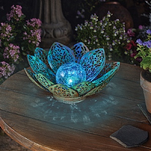 Smart Solar Damasque Solar Lotus Verdigris