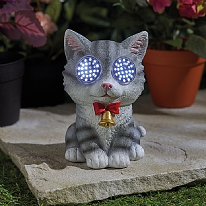 Smart Solar Blinkin' Cat Solar Ornament