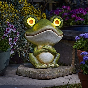 Smart Solar Bright Eyes Frog Garden Ornament