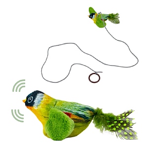 Ancol Chirping Greenfinch Cat Toy (11cm)