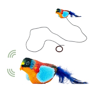 Ancol Chirping Bull Finch Cat Toy (11cm)