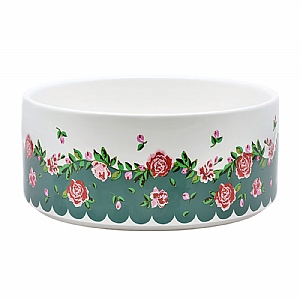 Cath Kidston Dolly Rose Ceramic Pet Bowl (Medium/Large)