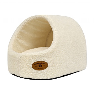 Banbury & Co Almond Boucle Cat Igloo