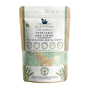 Elkwood Vegetable Sea Creature Dental Chews for Dogs (Small)