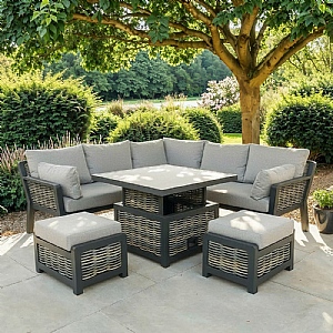 Ardeo Innexa Mini Corner Sofa Casual Dining Set with Adjustable Table