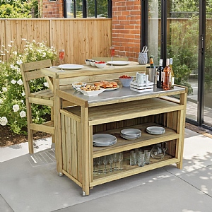 Zest Terraza Outdoor Kitchen Island Set