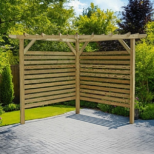 Zest Ludlow Corner Pergola with Backs