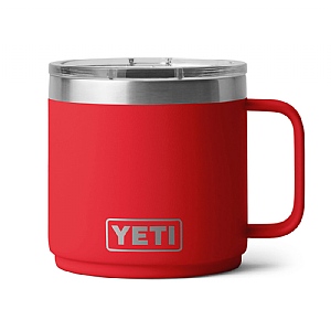 YETI Rambler 14oz (414ml) Stackable Mug with Ceramic Lining - Rescue Red