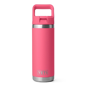 YETI Rambler 18oz (532ml) Bottle with Colour-Matched Straw Cap - Tropical Pink