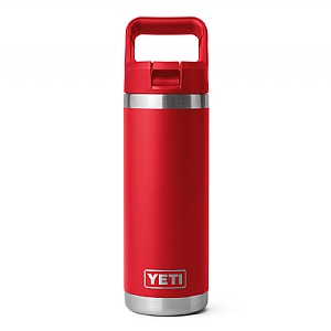 YETI Rambler 18oz (532ml) Bottle with Colour-Matched Straw Cap - Rescue Red