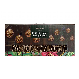 Orbis Solar String Lights 10 Lights (4.7m lit length) - Natural